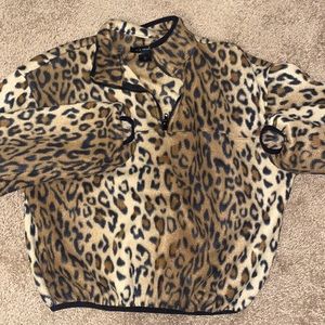leopard print pullover